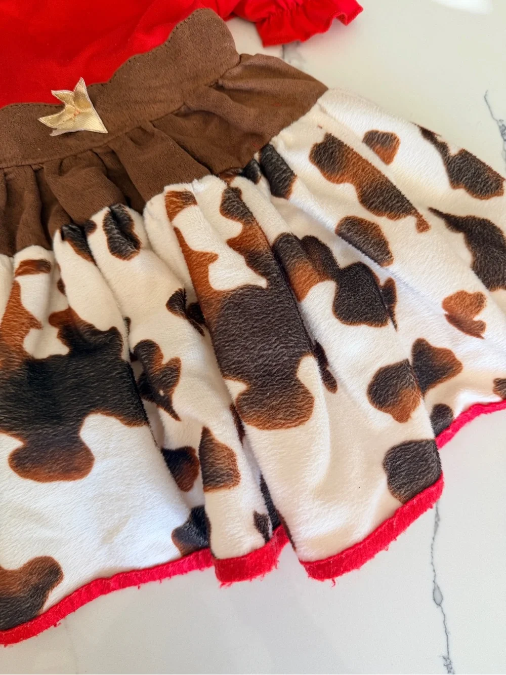 Pottery Barn Kids Cowgirl Costume Dress in Brown and Red - Picture 3 of 9